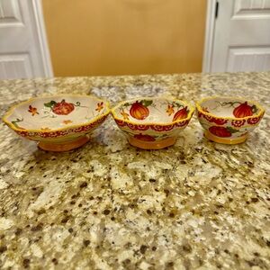 Floral Ceramic Bowls Set
